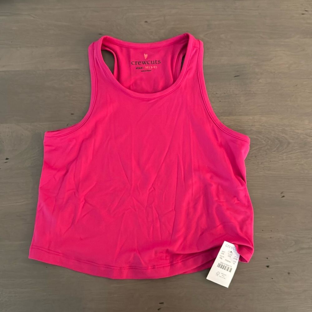 Crewcuts Pink Cropped Tank size medium (8-9)